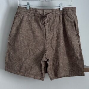 H&M Men's Medium Brown Linen Shorts
